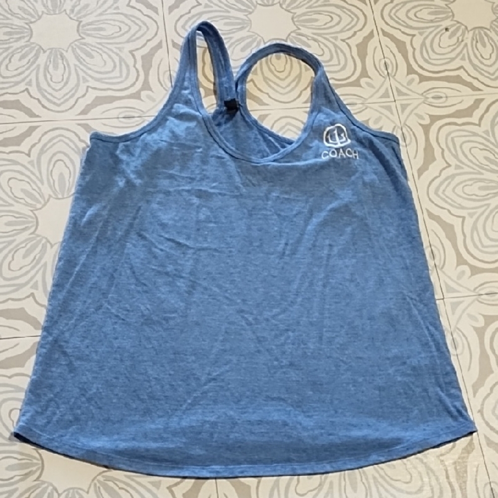 Heather Blue Women's Tank Top By District Sz large B27 Athletic